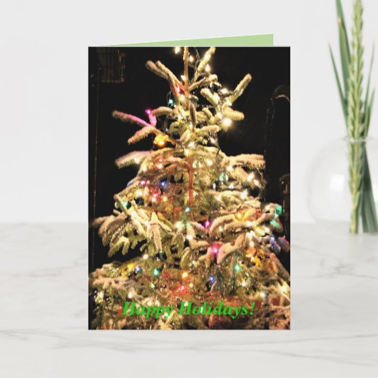 おめでとう！実在実在 Tree!実在 Snow  Crismas カード (正面)