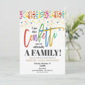 おめでとう！家族の誕生お祝い招待状 招待状 (スタンド正面)