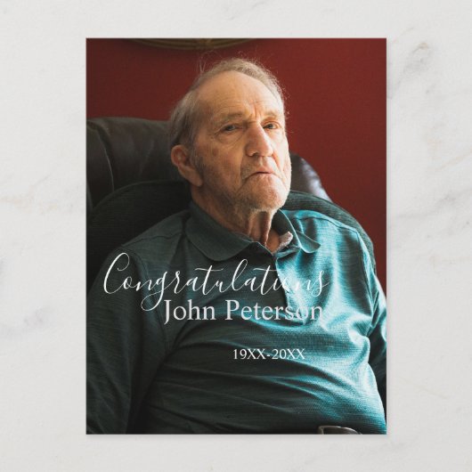 おめでとう　家　新築　引退　名前 ポストカード (正面)