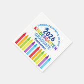 おめでとう 幼稚園卒園カスタムパーティー スタンダードカクテルナプキン (角)