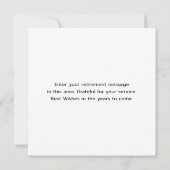 おめでとう!引退お祝い風船パーティー誕生日 カード (裏面)