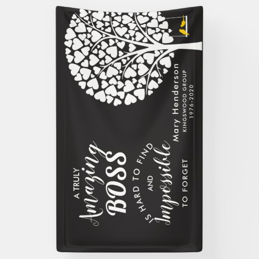 おめでとう!引退バナー - カスタムネーム お別れ 横断幕 (縦)