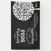 おめでとう！引退バナー - カスタム名 別れ 横断幕 (縦)