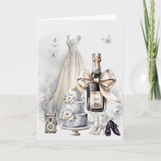 おめでとう！愛と乾杯！ サンキューカード (正面)