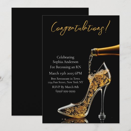 おめでとう 招待状 (正面/裏面)