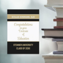 おめでとう!教育博士号取得カード カード