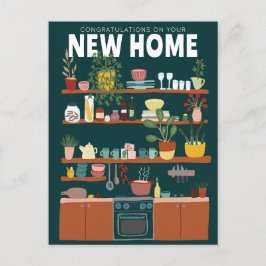 おめでとう！新しいお家のキッチン ポストカード