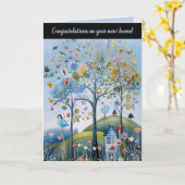 おめでとう　新しいお家 カード (黄色い花)