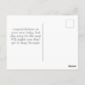 おめでとう、新しいママ ポストカード (裏面)