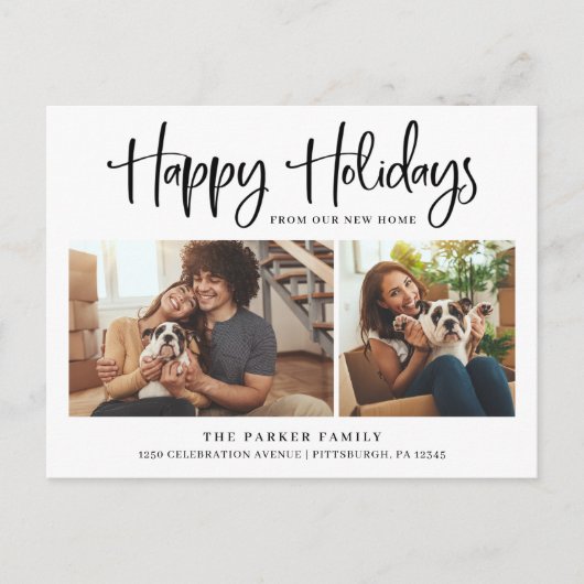 おめでとう |新しい住所の変更写真 シーズンポストカード (正面)