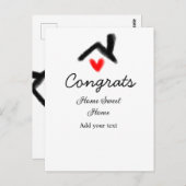 おめでとう 新しい家のオーナー 不動産のお披露目 ポストカード (正面/裏面)