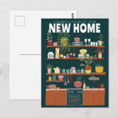 おめでとう！新しい家のキッチン ポストカード (正面/裏面)