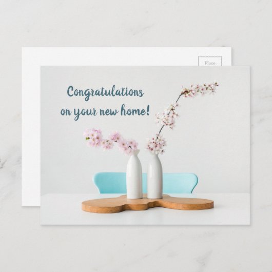 おめでとう、新しい家の不動産エージェント ポストカード (正面/裏面)