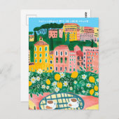 おめでとう、新しい家の都市景観アート ポストカード (正面/裏面)