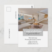 おめでとう　新居　写真ポストカード ポストカード (正面/裏面)