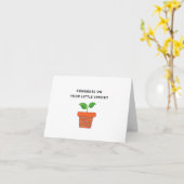 おめでとう |新生児 |小さな芽 カード (黄色い花)