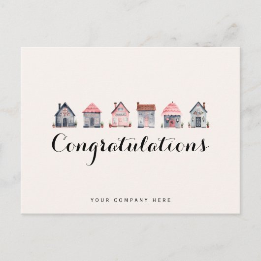 おめでとう!新築マイホームオーナー ポストカード (正面)