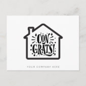 おめでとう 新築マイホーム不動産 ポストカード (正面)