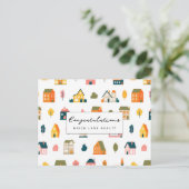 おめでとう 新築住宅オーナー 不動産 ポストカード (スタンド正面)