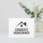 おめでとう 新築戸建て オーナー 不動産 ポストカード (スタンド正面)