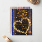 おめでとう　明るいスタートを祝って：新年のグリーティングカード ノートカード (正面/裏面インサイチュ)