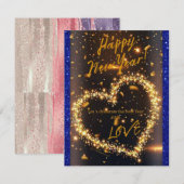 おめでとう　明るいスタートを祝って：新年のグリーティングカード ノートカード (正面/裏面)