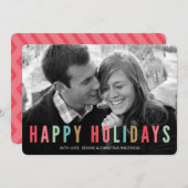 おめでとう | &明るモダンいクリスマス写真 シーズンカード (正面/裏面)