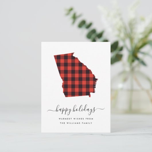 おめでとう |温かいウィッシュがジョージア ポストカード (スタンド正面)