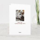 おめでとう、犬は愛情たっぷり。 カード (裏面)