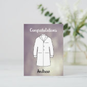 おめでとう 現代の白衣式 医師 ポストカード (スタンド正面)