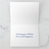 おめでとう,白いバラ結婚の花のカード カード (内部)