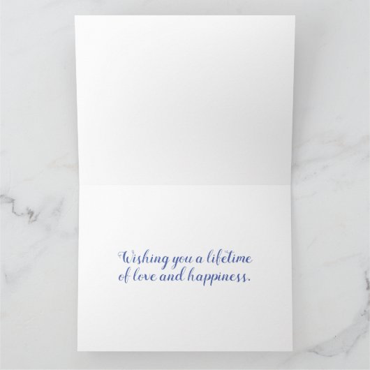 おめでとう,白いバラ結婚の花のカード カード (内部)