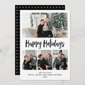 おめでとう |白黒写真グ数々のリッド シーズンカード (正面/裏面)