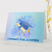おめでとう、目標達成！！！ カード (黄色い花)