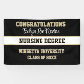 おめでとう!看護学位！卒業 横断幕 (横)