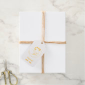 おめでとう!(眠いベビーと月) ギフトタグ (麻糸付属)