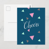 おめでとう 祝賀 卒業 歓呼 ポストカード (正面/裏面)