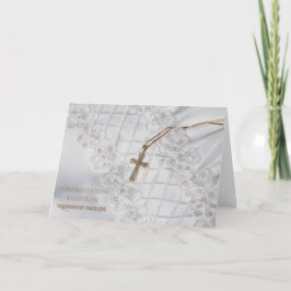 おめでとう&神の祝福を どんな関係でもどんな名前でもウェディング カード