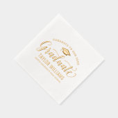 おめでとう 私たちの卒業生 エレガントスクリプト 箔ナプキン (右)