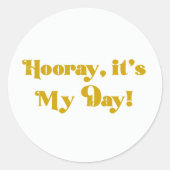 おめでとう 私の誕生日パーティー ラウンドシール (正面)