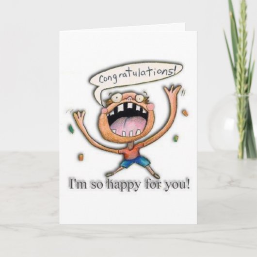 おめでとう! 私はあなたのためにとても幸せです! カード (正面)