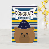 おめでとう – 空軍 – 孫娘 カード (黄色い花)