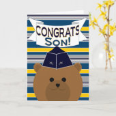 おめでとう-空軍-息子 カード (黄色い花)