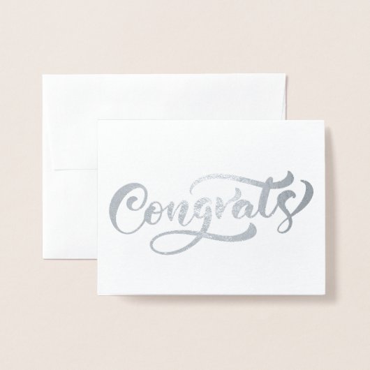 おめでとう 箔カード (封筒付き正面)