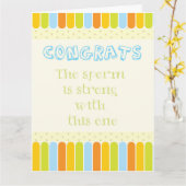 おめでとう。精子はこの精子に強い カード (黄色い花)