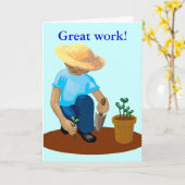 おめでとう – 素晴らし仕事 カード (黄色い花)