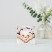 おめでとう 紫色のオーバーレイ テキスト 封筒カード エンクロージャーカード (スタンド正面)