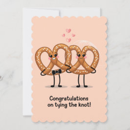 おめでとう！結婚おめでとうございます プレッツェル ジョークギフト シーズンカード