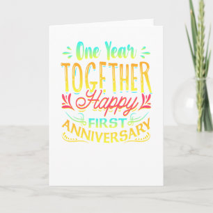 おめでとう!結婚1周年記念 一緒に過ごした1年! カード