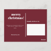 おめでとう、聖降誕祭のお祝いの写真はがき ポストカード (裏面)